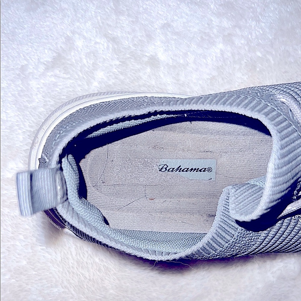 TOMMY BAHAMA GOLF 🌺 GRAY SLIP-ON KNIT CLOTH SNEAKERS WALKING SHOES Womens 9-1/2 - Picture 7 of 9